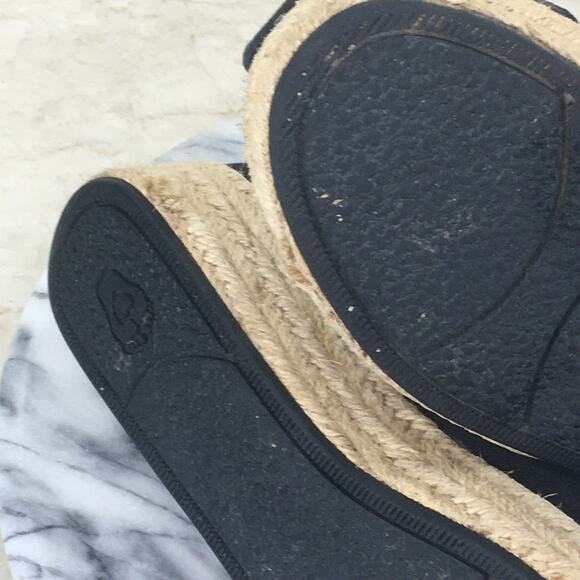 BOBS by Skechers Memory Foam Black Canvas Espadrille Loafer Women's Size 6.5 - Picture 11 of 16